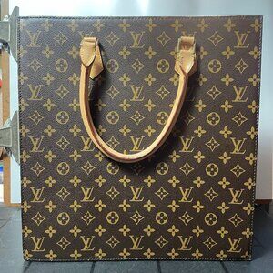 Louis Vuitton Tote Bag Sac Plat LM 51140 Brown & Gold Monogram
